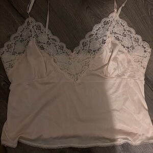 Lace Trim Satin Camisole